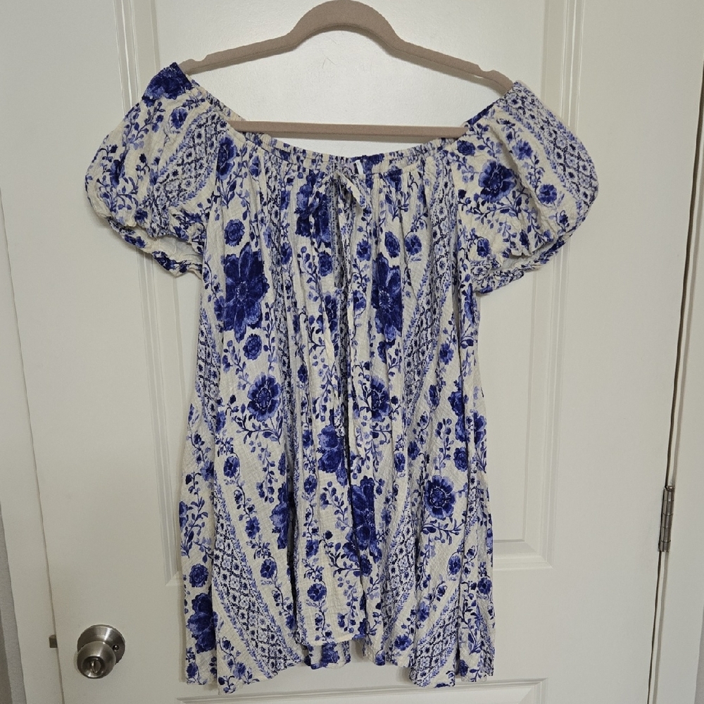 Urban Outfitters Blue and White Floral Dress